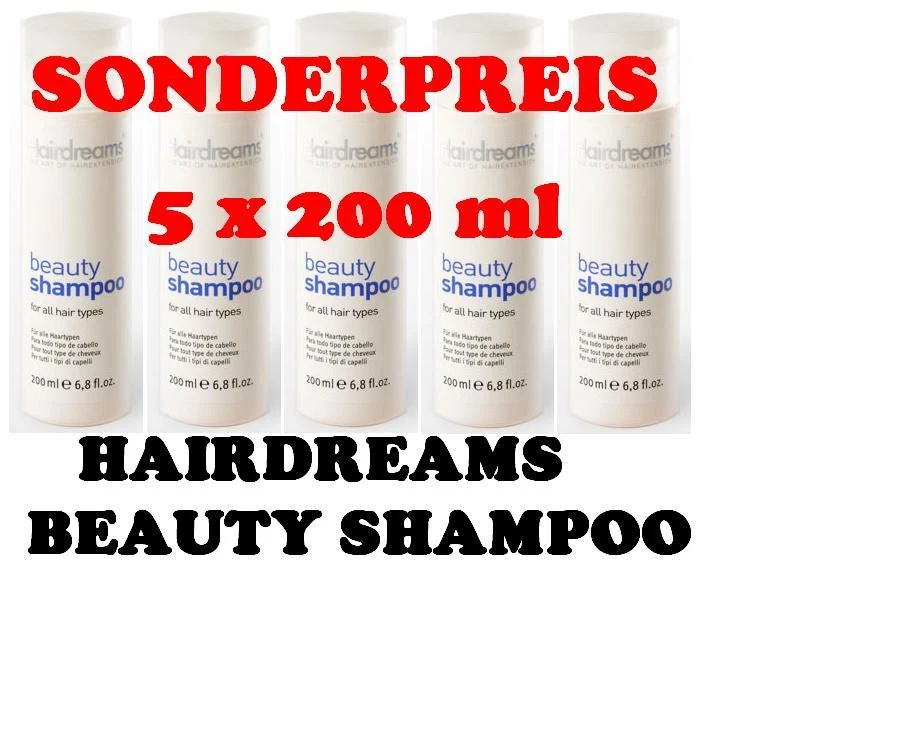 (€72/1L) AKTION HAIRDREAMS Extensions Beauty Shampoo 5x 200ml  - Bild 1 von 1