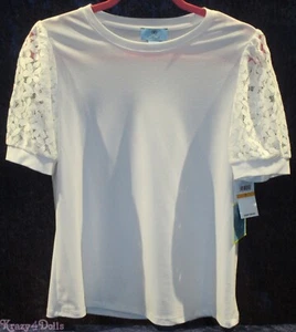 Cece Women's Top With Lace Detail Sleeves Size S New W/ Tags! - Picture 1 of 2