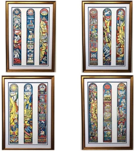 Irving Amen "Stämme Israels" Judaica 4er Suite individuell gerahmte Kunst - FULL SET - Bild 1 von 11