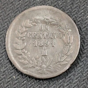1891 Mo Messico 1 centesimo KM#391 - Foto 1 di 2