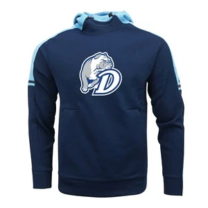 Felpa con cappuccio Drake Bulldogs NCAA Adidas uomo blu navy gioco costruito giocatore laterale - Foto 1 di 2