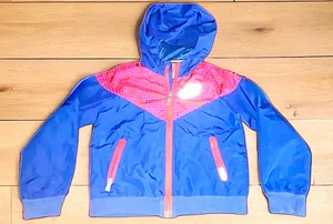 Nike Rain Windbreaker Zip-Up Blue/Red Kids Size 3/4 - Picture 1 of 6