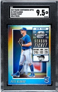 2019 Panini Contenders Optic #1 Pete Alonso HOLO SILVER PRIZM SGC 9.5 MINT+ RC - Picture 1 of 2
