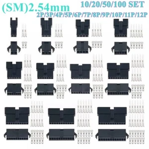 Kit de conector de engarce macho/hembra JST SM 2-12 pines/vía (enchufe + enchufe + terminal) - Imagen 1 de 16