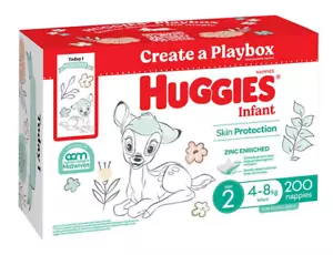 Huggies Unisex Ultimate Nappies Size 2 Infant (4-8 kg) 200 Nappies new - Picture 1 of 1