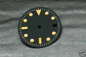 Esfera de reloj submarino lisa para movimiento ETA 2836 2824 borde dorado luz naranja - Imagen 1 de 2
