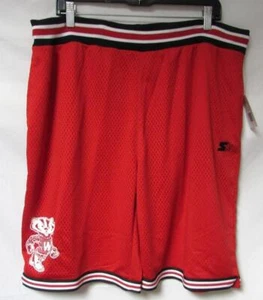 Starter Wisconsin Badgers Men's Size Large Athletic Shorts C1 6542 - Picture 1 of 2