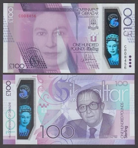 GIBRALTAR P.40 100 PFUND POLYMER QEII UNZIRKULIERTER NIEDRIGER VERSAND, DEN WIR KOMBINIEREN - Bild 1 von 1
