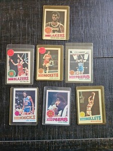 1977 Topps Basketball Card Lot Julius Erving Kareem Walton Monroe Excellent 