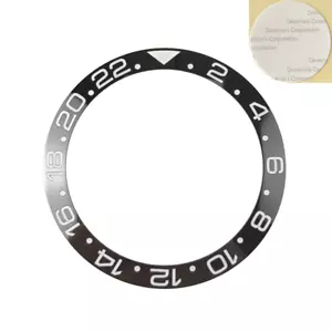 NUEVO 38 mm Negro/Azul GMT Bisel de Cerámica Anillo de Inserción para Relojes Estilo GMT MASTER - Imagen 1 de 6
