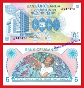  UGANDA 5 Shillings 1979 Pick 10  SC / UNC - Picture 1 of 1