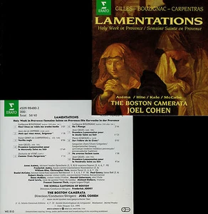 LAMENTATIONS - SEMAINE SAINTE EN PROVENCE - S.AZEMA , BOSTON CAMERATA , J.COHEN - Imagen 1 de 1