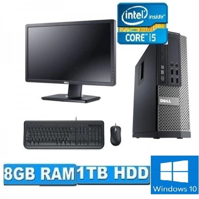 Dell OptiPlex 790 SFF+ Monitor 22" Intel i5 8GB DDR3 1TB Windows 10 Home - Image 1 of 4