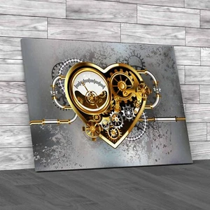 Mechanical Steampunk He With Manometer Gears Canvas Print Large Picture Wall Art - Picture 1 of 12