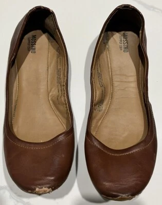 Zapatos planos de ballet Mossimo marrón Mossimo para mujer 9 1/2 talla 9,5 sin cordones Foto 1 de 4