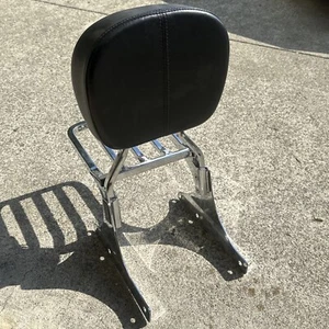 HARLEY DAVIDSON 1999-2023 SOFTAIL CHROME CONCHO SISSY BAR PASSENGER BACKREST OEM - Picture 1 of 6