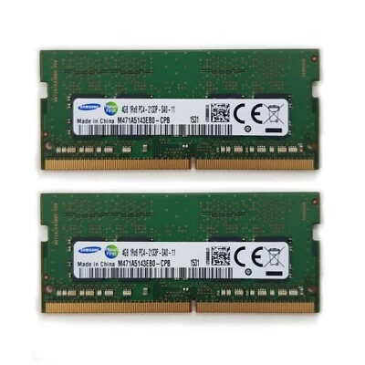 Samsung 8GB (2x 4GB) DDR4 2133MHZ PC4-17000 SODIMM Memory Ram M471A5143EB0-CPB - Image 1 of 4
