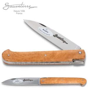 Cuchillo salvavidas - Mango completo 11 cm brezo - Hoja de ungüento placa decorada - Imagen 1 de 6