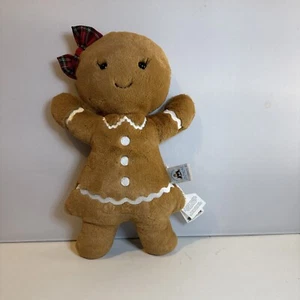 Jellycat Amuseables Jolly Gingerbread Ruby JGB2R, 7.1in x 3.5in x 0.8in - Picture 1 of 3