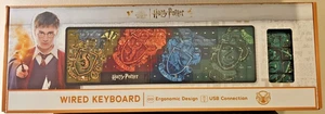 Harry Potter Wired Computer Keyboard Ergonomic Design USB Connection 108 Key NEW - Afbeelding 1 van 2