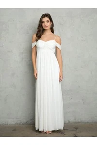 Wedding Dress Long Sweetheart Ruched Engagement Gown By Eva USA 3494 - Picture 1 of 4