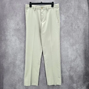 Haggar Cool 18 Pro Khaki Tailored Straight Dress Pants Trouser Golf Mens 32x30 - Picture 1 of 8