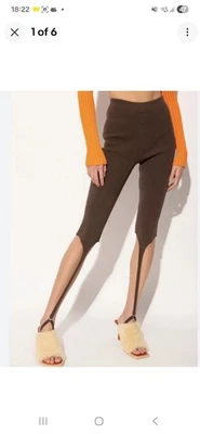 JACQUEMUS ‘Le Collant Alba' Leggings Women’s - Brown. Size: 6  Small (£175rrp!!) - Image 1 of 4