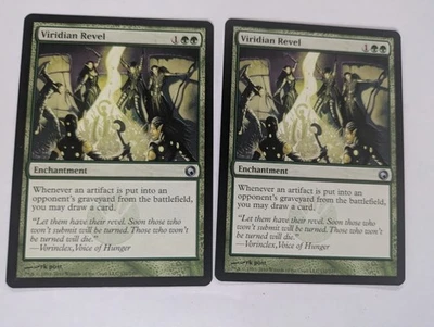 2 viridian Revel Scars of Mirrodin MTG NM Free shipping with tracking - Image 1 of 2