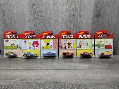 Hot Wheels Peanuts Set Of All 6 Die Cast Cars Bone Shaker,Chicane,Qombee, - Image 1 of 4