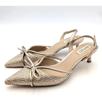 Badgley Mischka Angelina Slingback Pointed Toe Kitten Heel Pump Size US8.5 EU39 - Image 1 of 4
