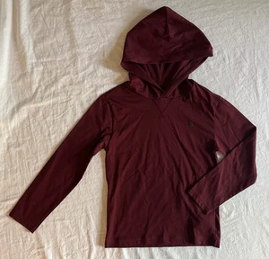 Polo Ralph Lauren Boys Hooded Long Sleeve Shirt, Maroon, Size 7 (130) - Picture 1 of 7