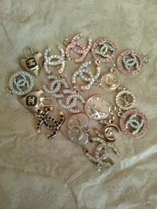 Silber Menge 18 16 - 25 mm GESTEMPELT Reißverschluss Dior Gucci Chanel Charm - Bild 1 von 4