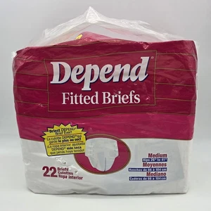 13 Pack Vintage Depend Fitted Briefs Medium 26" to 41" 1996 USA Adult Diaper - Picture 1 of 9