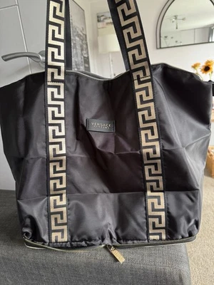 VERSACE PARFUMS Black Folding Tote Bag / Shopper / Beach / Gym - Image 1 of 4