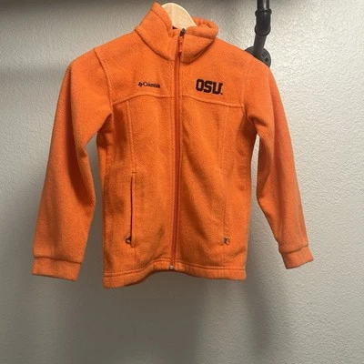 Columbia Oregon State OSU Colegial Polar Chaqueta Juvenil Mediana Naranja Cremallera Completa Foto 1 de 4