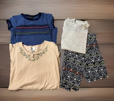 Lote Mixto Mujer’s Lounge Ropa para Dormir Invierno Cálido 4 Piezas Pantalones y Camisas S & M Foto 1 de 4