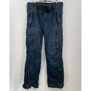 Pantalones de mezclilla azules para hombre BMW Motorrad City talla M moto con cinturón cremallera - Imagen 1 de 12