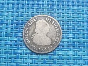 🇲🇽 Mexico half real 1798 Silver Coin 0.903 KM-72  FM  083025-16 - Picture 1 of 2