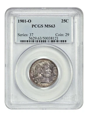 1901-O 25C PCGS MS63 - Barber Quarter - Image 1 of 4