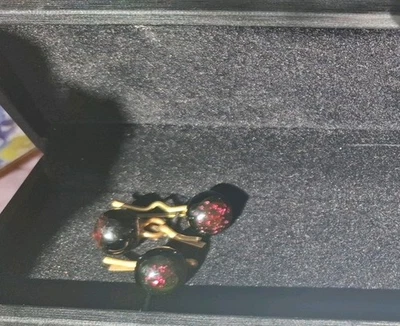 Rare Red Antique Paper Weight Glass Buttons - Image 1 of 4