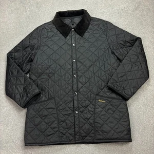 Barbour Jacket Adult Large Black Quilted Country Field Hunting Coat Men* - Picture 1 of 12