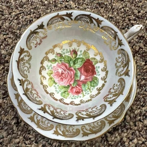 1850 EB Foley Bone China Rose Teetasse und Untertasse - Bild 1 von 7