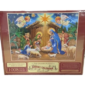 Adventskalender Weihnachten Puzzle - 1008 Teile - Baby Krippenszene - Bild 1 von 2