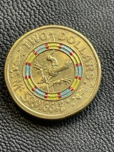 2019 $2 Mr Squiggle aUNC Coin Almost Uncirculated Two Dollar Colour - Picture 1 of 2