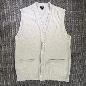 Todd Snyder Cambridge Cárdigan Chaleco de Lana para Hombres Mediano Marfil Hilo Italiano Preppy - Imagen 1 de 13