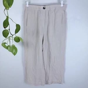 Sussan Size 12 Pants Beige 100% Cotton High Rise Wide Leg - Bild 1 von 5