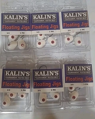 Plantillas flotantes Kalins 3/0 gancho ojos blancos rojos 3 por paquete/6 paquetes 18 piezas FH30-5-3 Foto 1 de 4