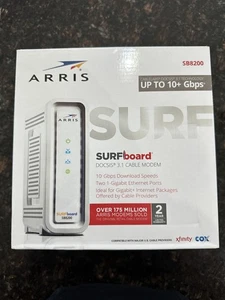 LNIB - EXCELLENT - ARRIS SURFboard SB8200 DOCSIS 3.1 Cable Modem 10Gbps Xfinity - Zdjęcie 1 z 5