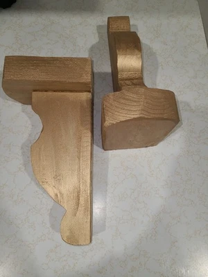 Винтажный стиль деревянный деревенский фермерский домик крыльцо Corbel полка кронштейн пара - Изображение 1 из 4