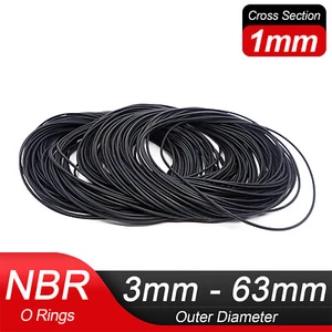 1mm Cross Section O Rings Nitrile Rubber Oil Resistant Seals NBR-3mm to 63mm OD - Picture 1 of 8